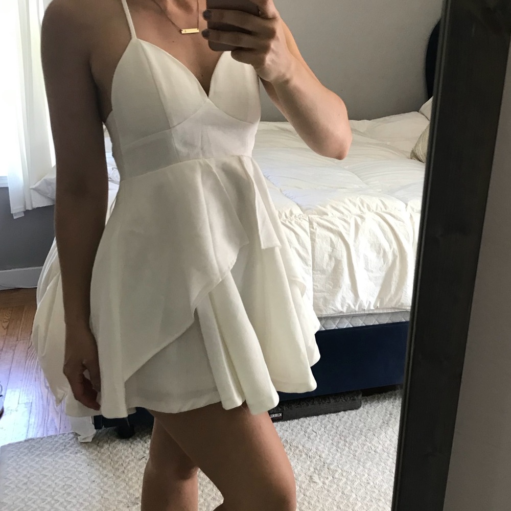 White tea n cup baby doll dress